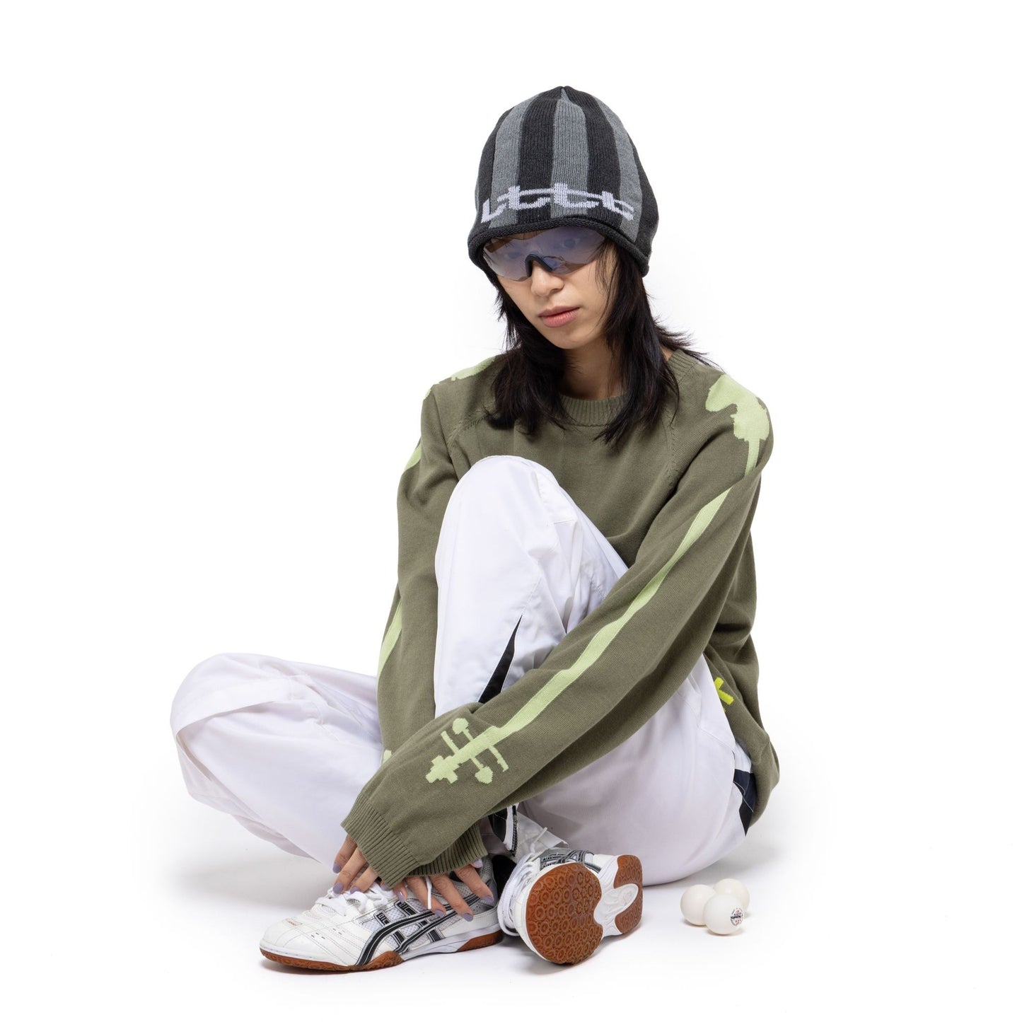LTTT - KNIT STRIPE BEANIE - Gray