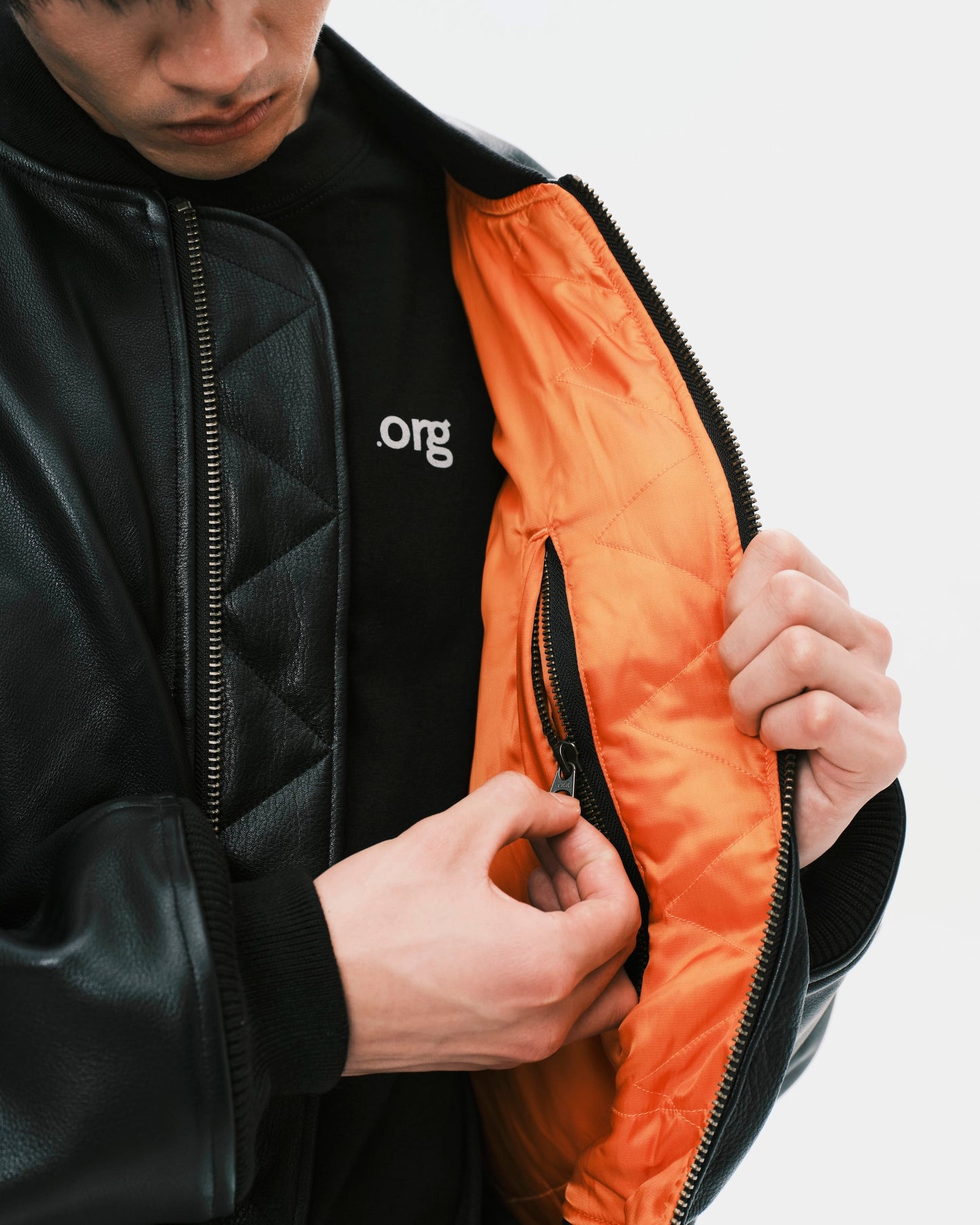 (nu-J26) Staff Leather MA-1 Jacket *org123.xyz Exclusive*