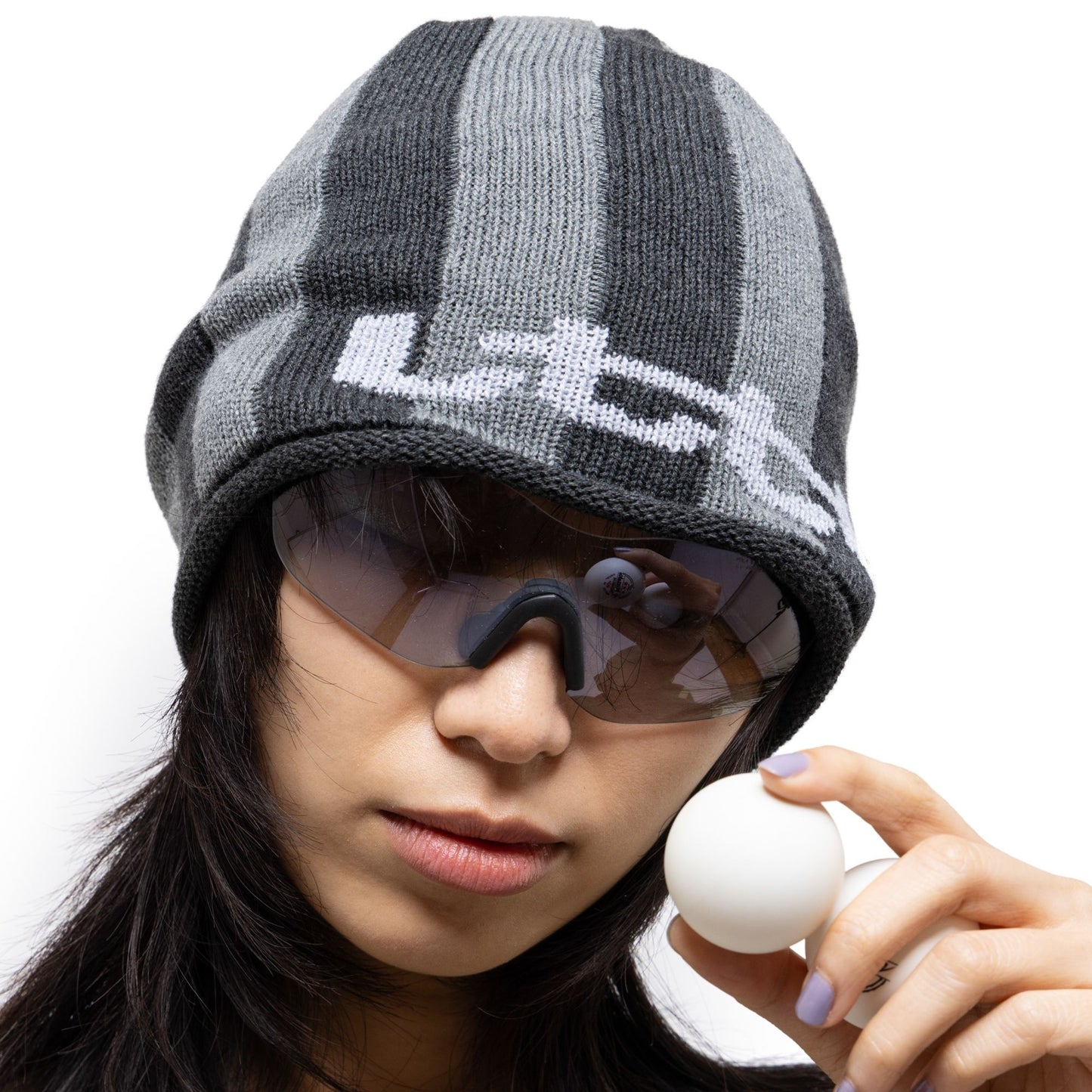 LTTT - KNIT STRIPE BEANIE - Gray