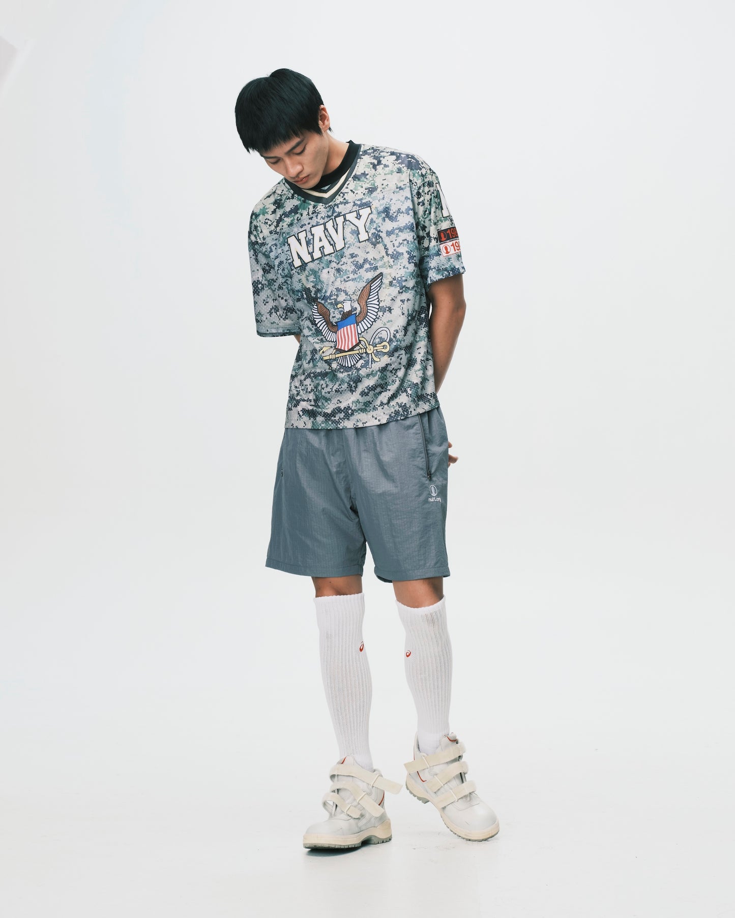(nu-P63) Profile Shorts Gray