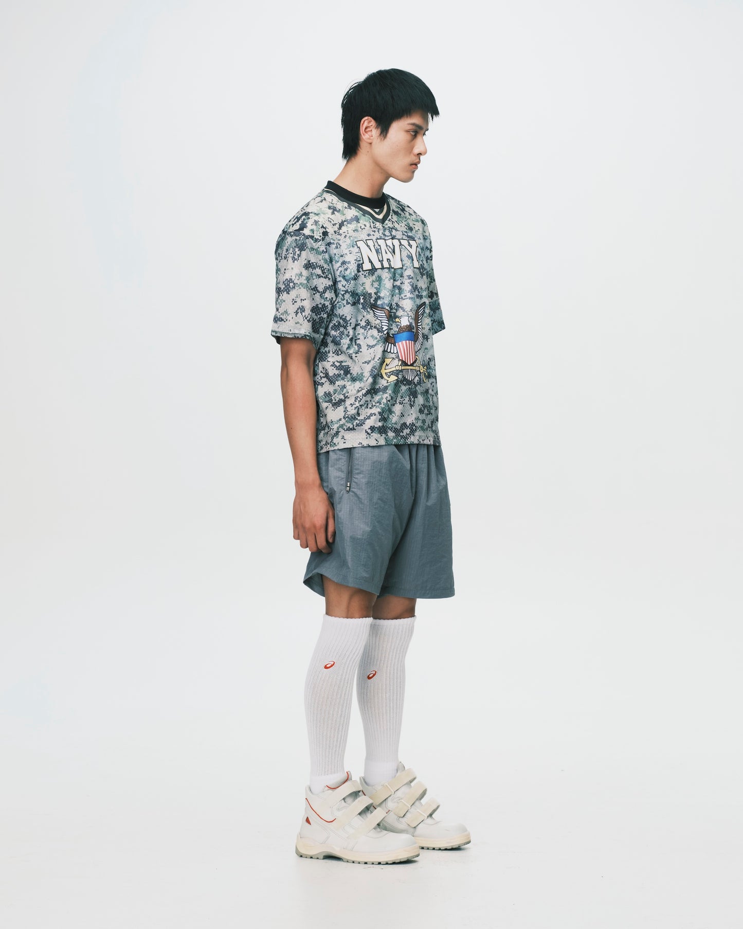 (nu-P63) Profile Shorts Gray