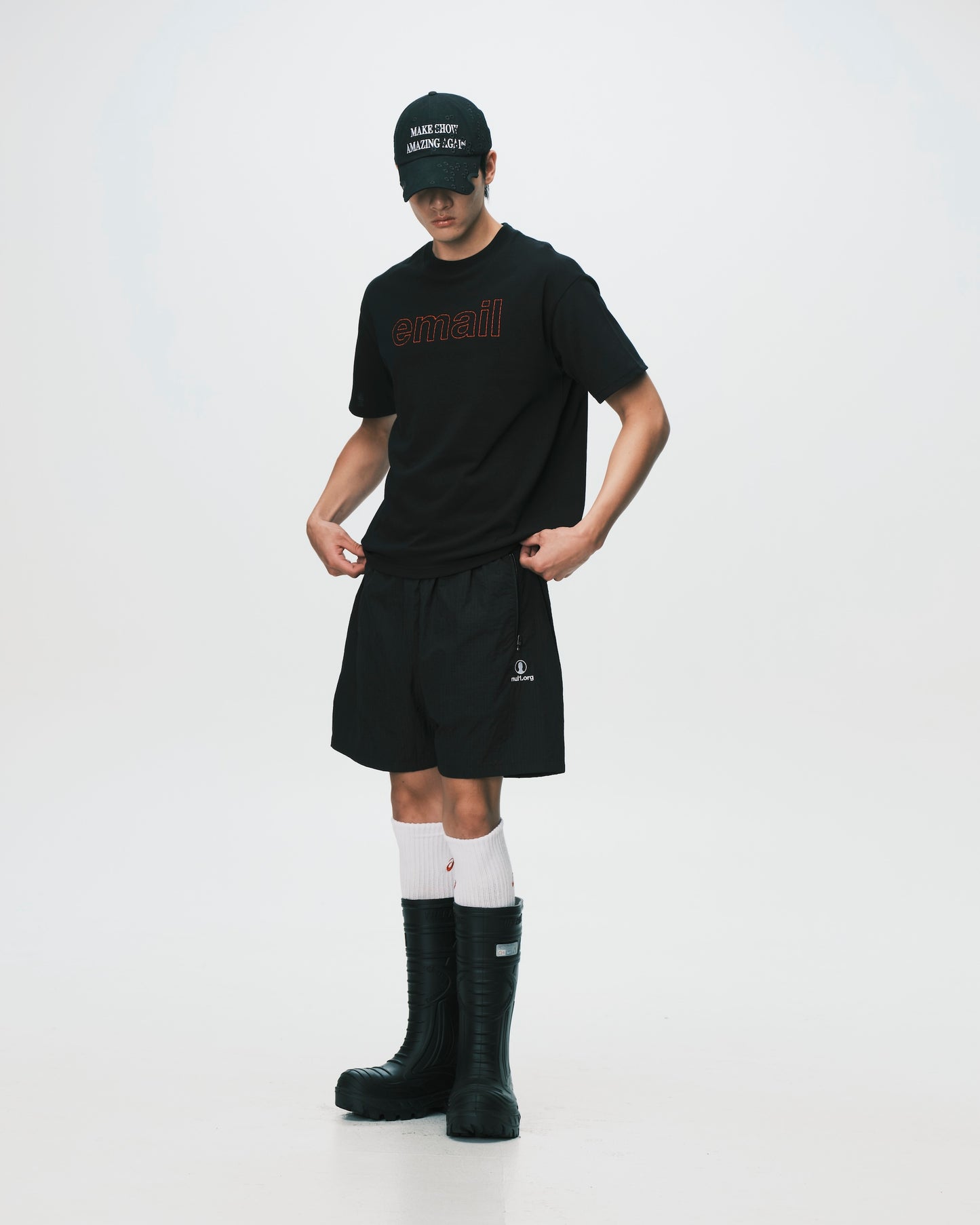 (nu-P62) Profile Shorts Black