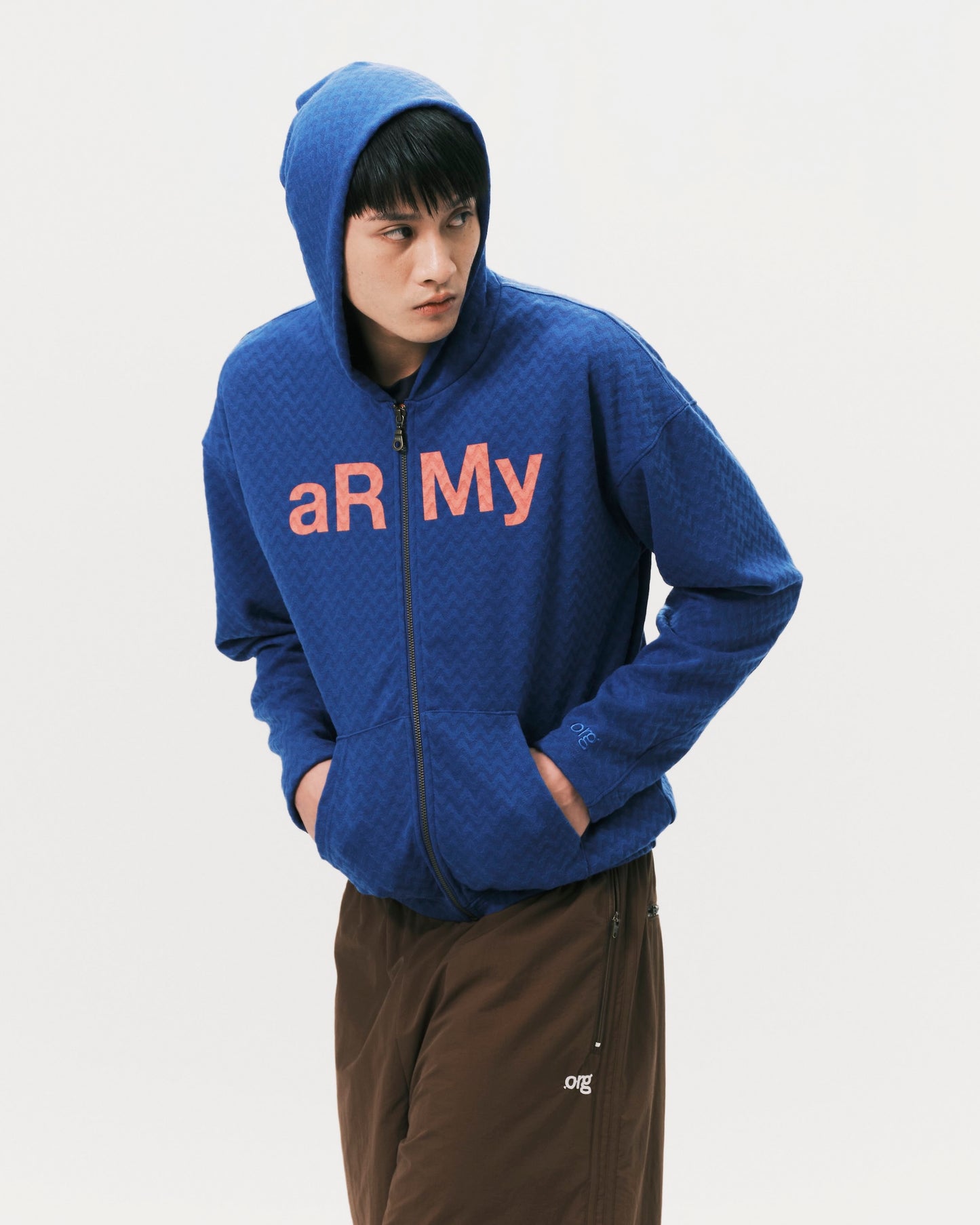 (nu-22) aRMy Slim Wave Zip Hoodie