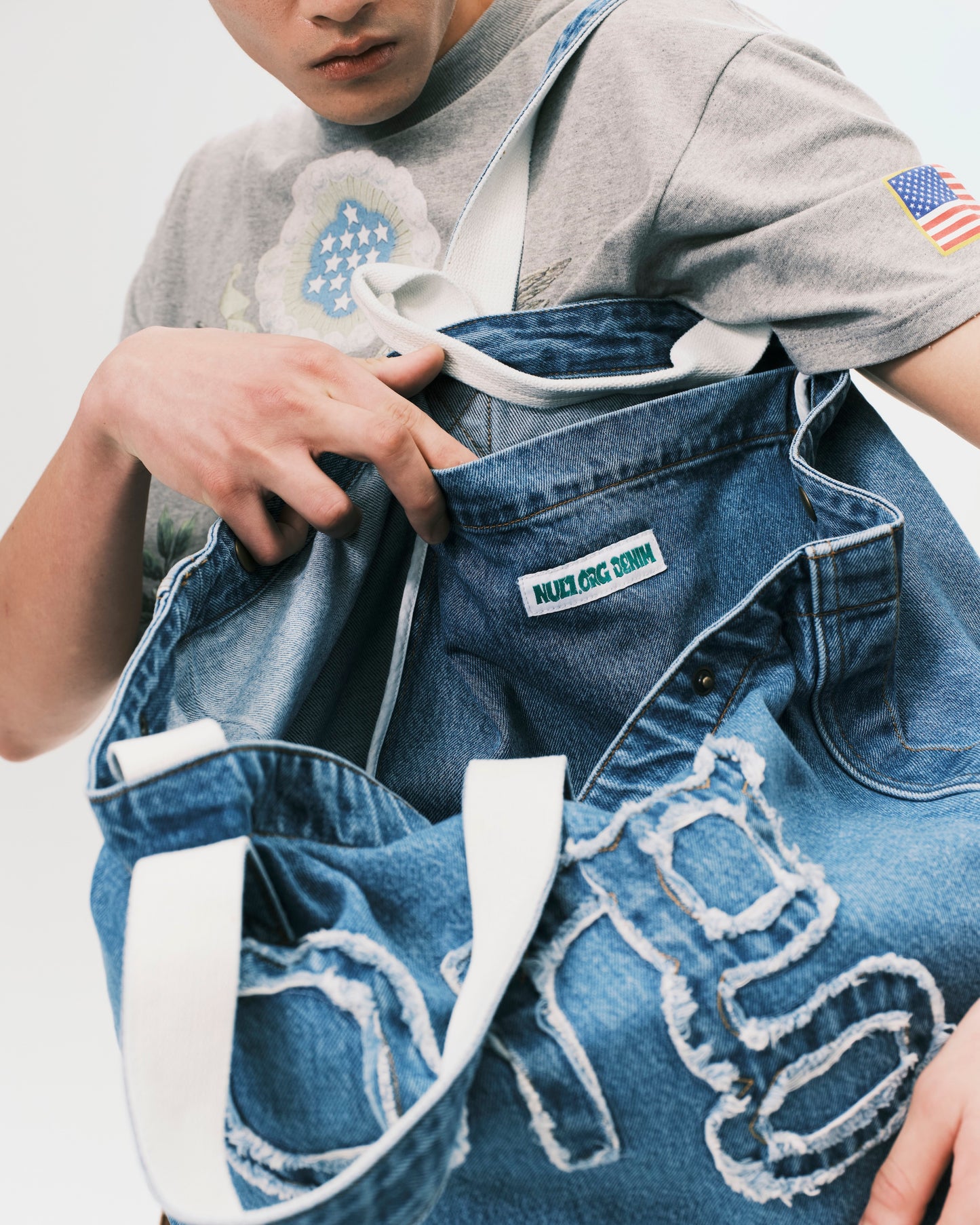 (nu-B18) Stylist Denim Bag