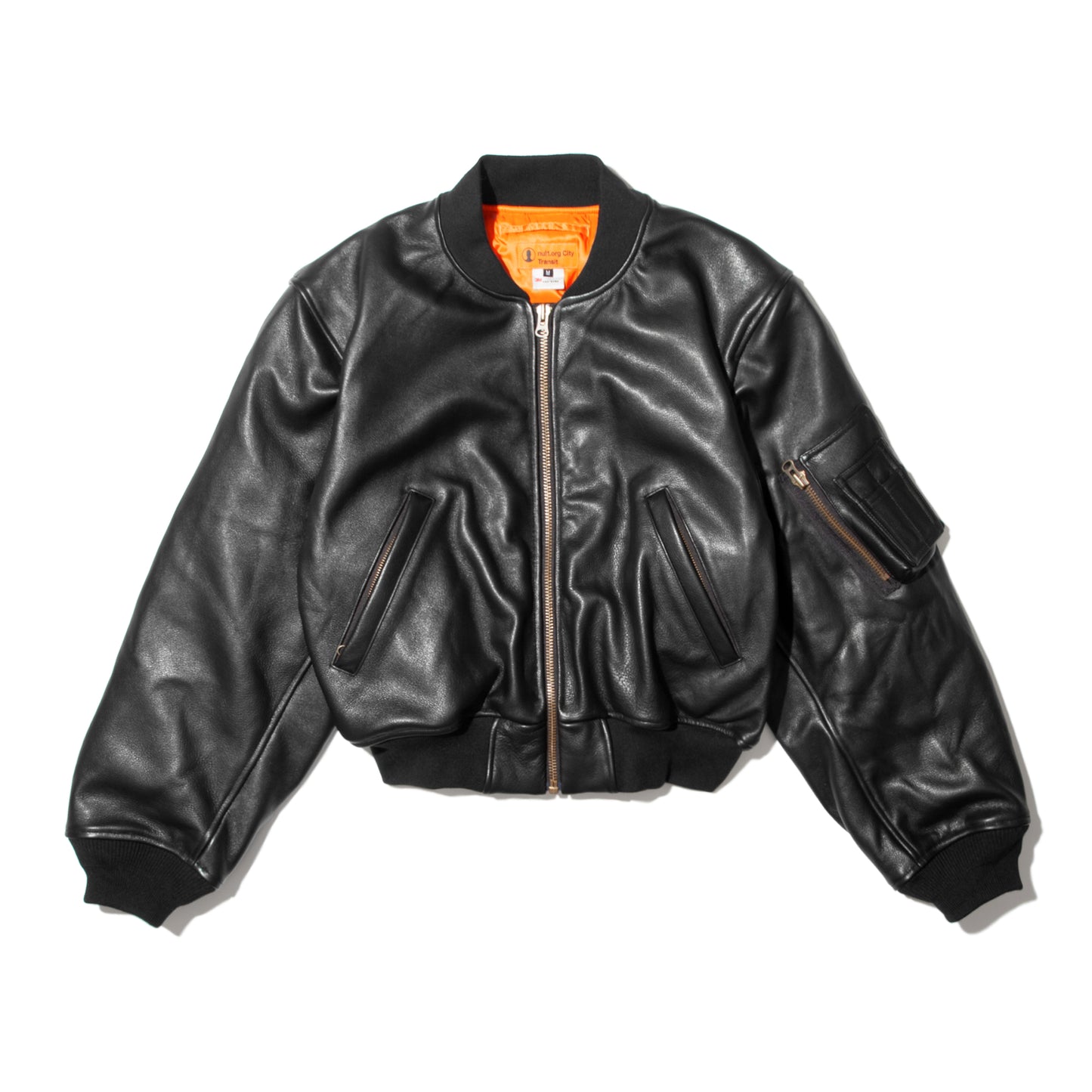 (nu-J26) Staff Leather MA-1 Jacket *org123.xyz Exclusive*