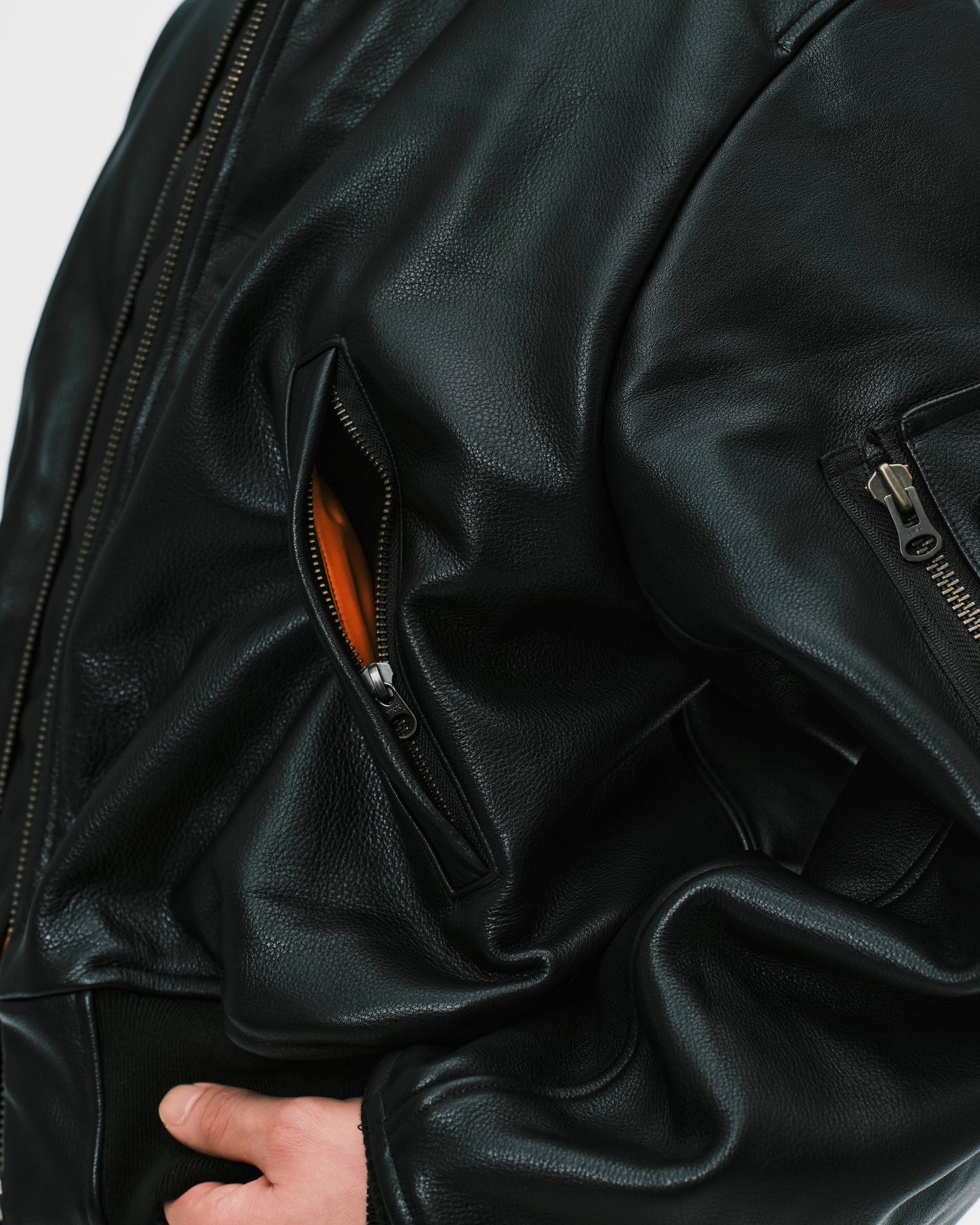 (nu-J26) Staff Leather MA-1 Jacket *org123.xyz Exclusive*