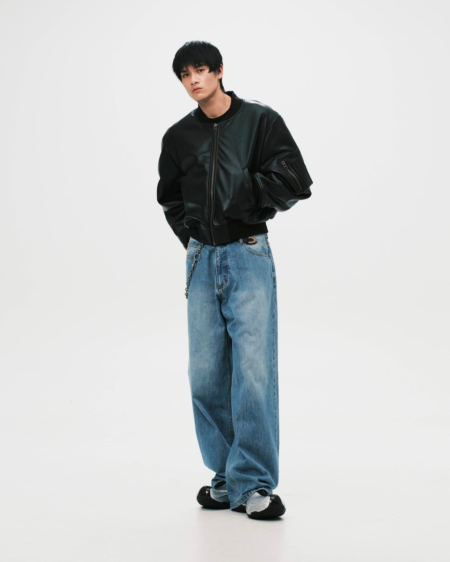 (nu-J26) Staff Leather MA-1 Jacket *org123.xyz Exclusive*