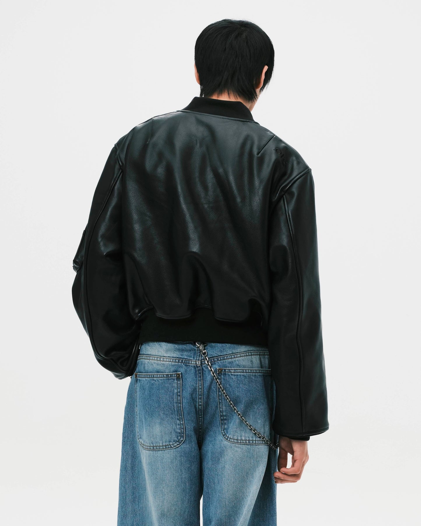 (nu-J26) Staff Leather MA-1 Jacket *org123.xyz Exclusive*