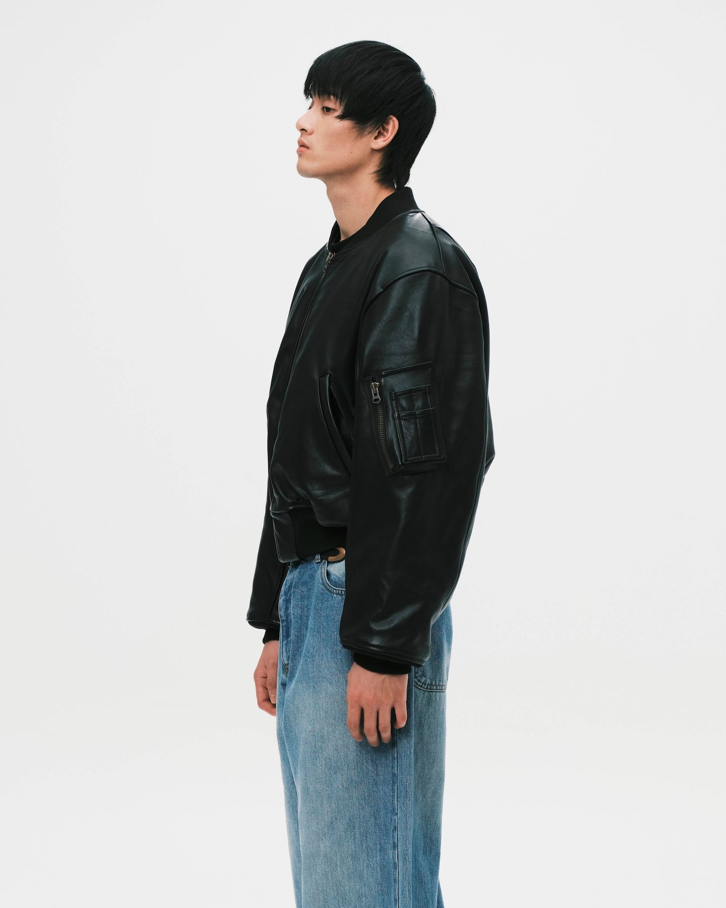 (nu-J26) Staff Leather MA-1 Jacket *org123.xyz Exclusive*