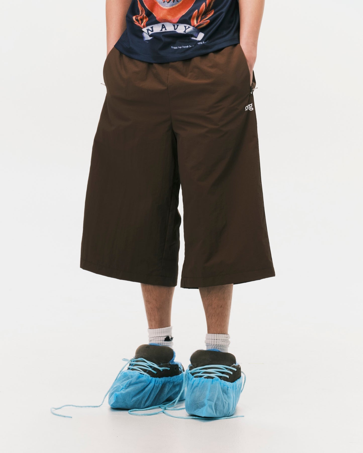 (nu-P56) Citizen Cropped Shorts Brown